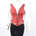 Harmony Leather Bustier Red - Zengoda Shop online from Artisan Brands