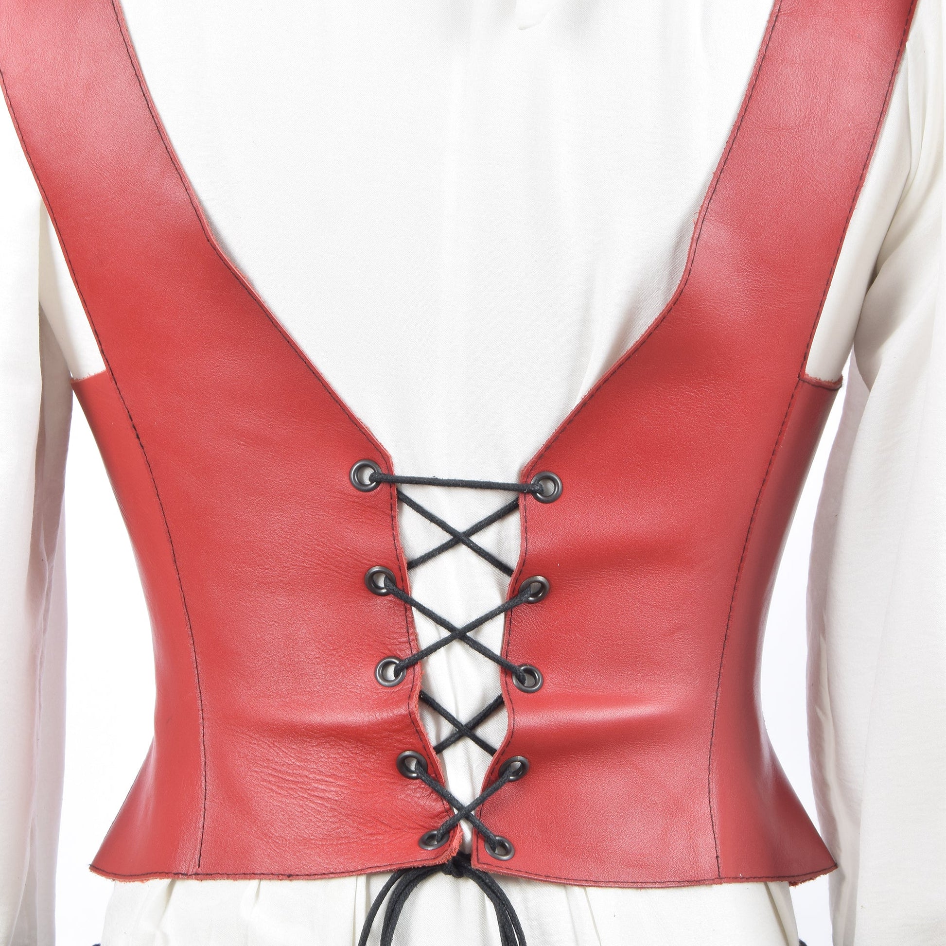 Harmony Leather Bustier Red - Zengoda Shop online from Artisan Brands