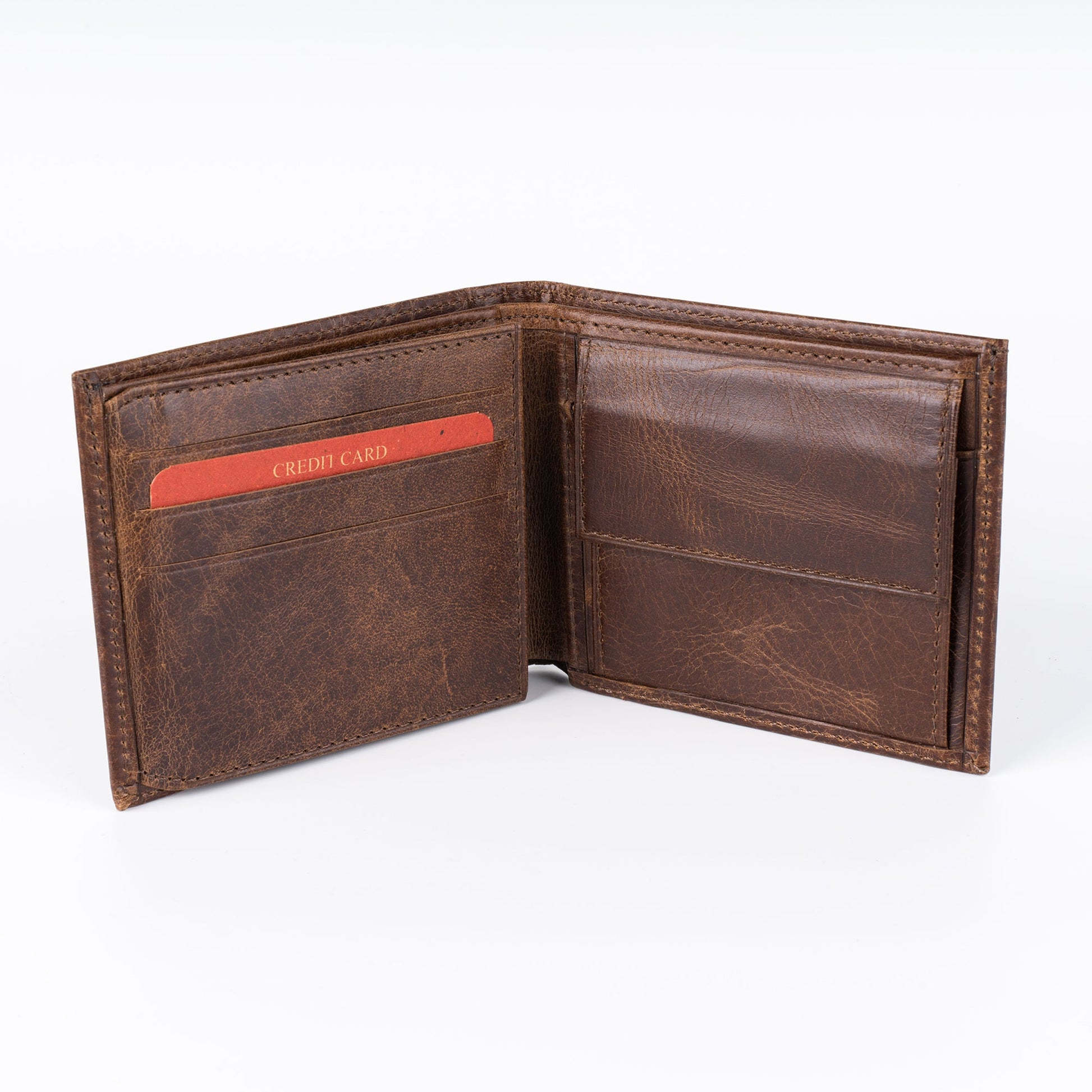 Houston Men’s Leather Trifold Wallet - Brown - Wallets Zengoda Shop online from Artisan Brands