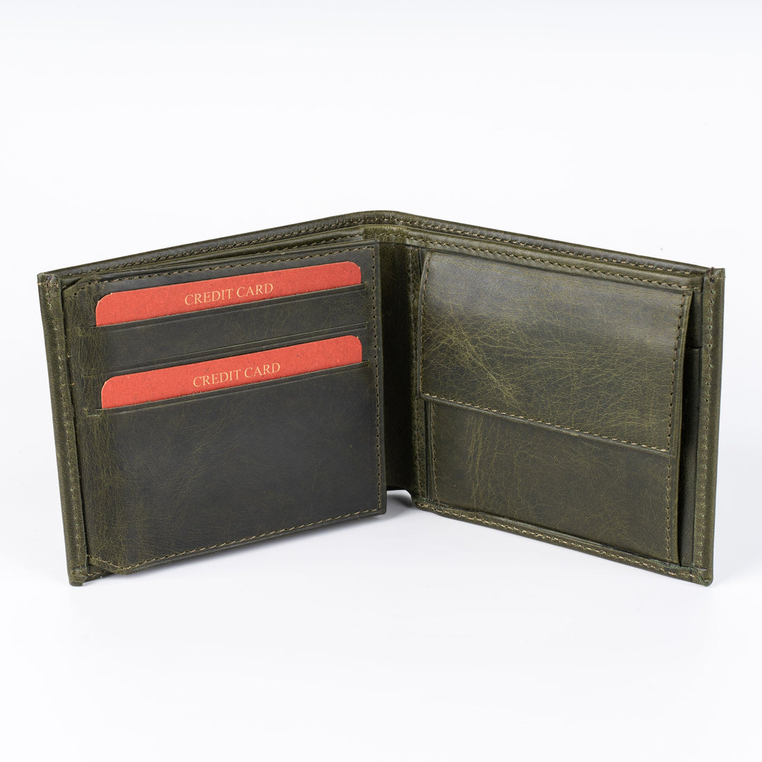 Houston Men’s Leather Trifold Wallet - Green - Wallets Zengoda Shop online from Artisan Brands