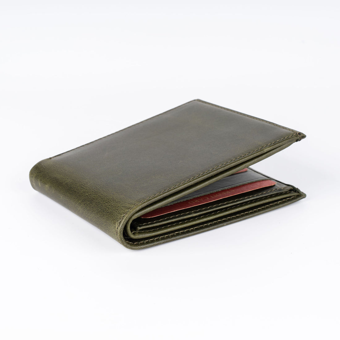 Houston Men’s Leather Trifold Wallet - Green - Wallets Zengoda Shop online from Artisan Brands