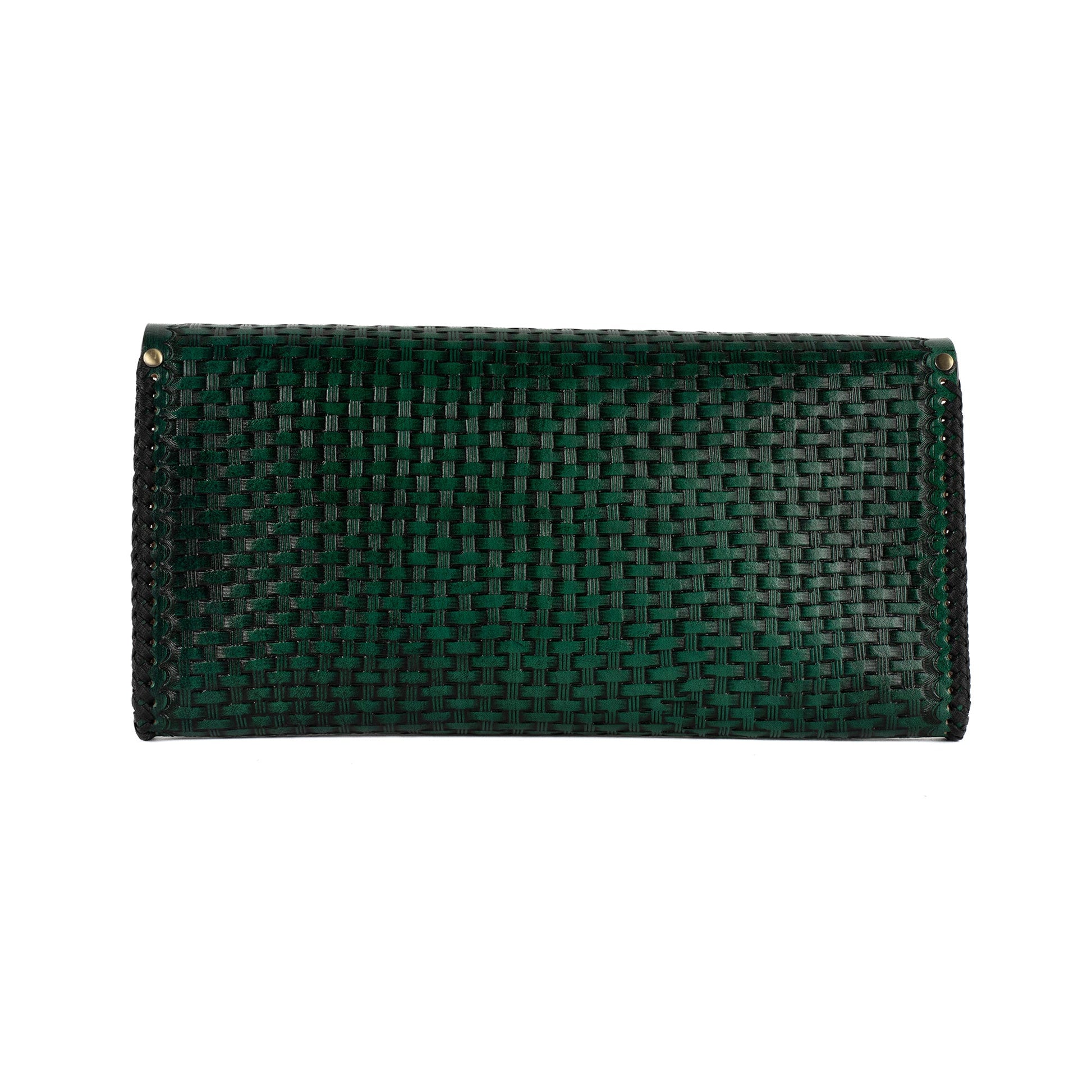 Hypodelphia Green Leather Carved & Crafted Hand Bag - Handbags Zengoda Shop online from Artisan Brands