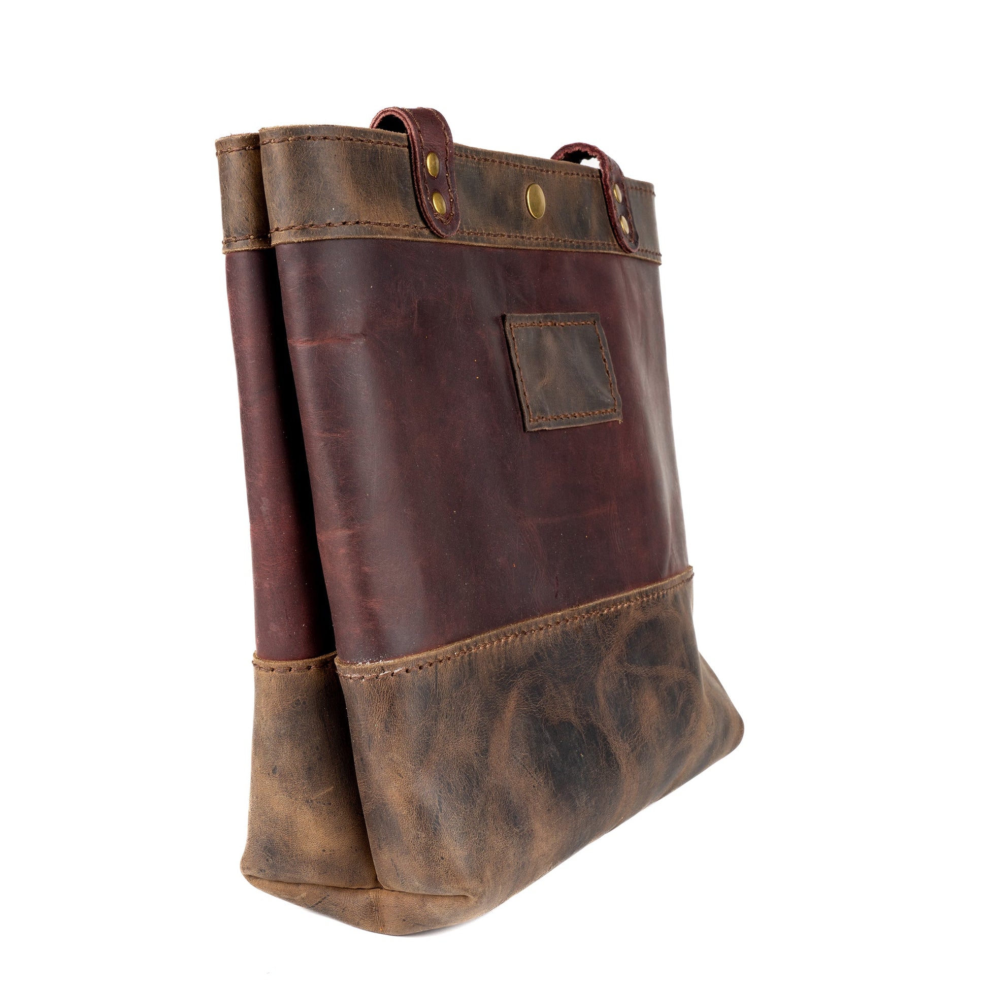 Iasos Burgundy Leather Tote Bag - Accessories Zengoda Shop online from Artisan Brands
