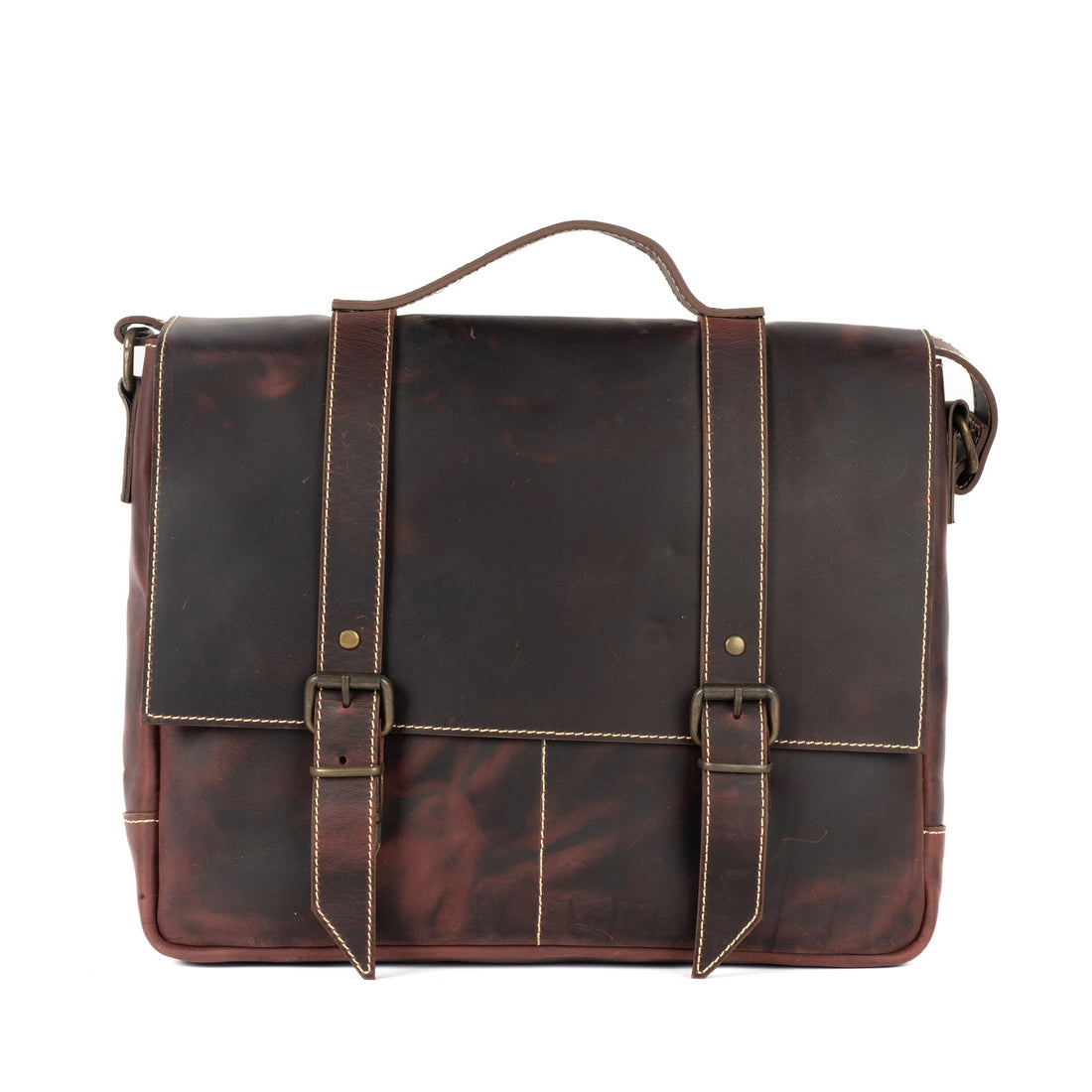 Jakida Red Leather Messenger Bag - Bags Zengoda Shop online from Artisan Brands