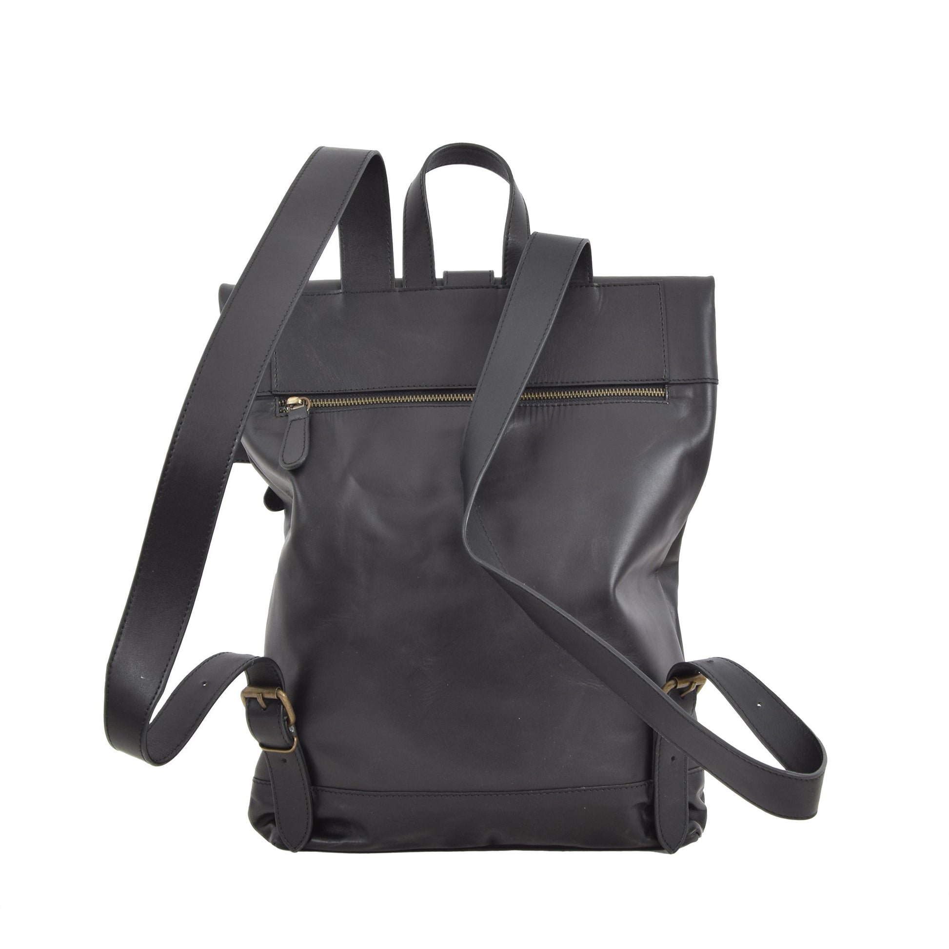 Jocelyn Black Leather Backpacks - Zengoda Shop online from Artisan Brands
