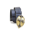 Jocunda Leather Belt Blue with Changeable Buckle - Belts Zengoda Shop online from Artisan Brands