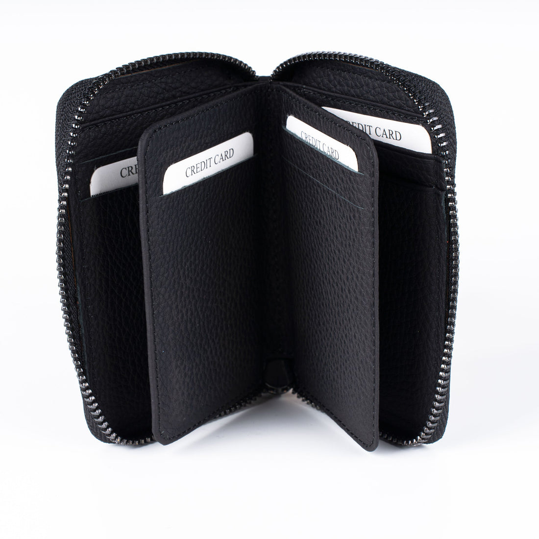 Kyble Leather Card Holder - Black - Wallets Zengoda Shop online from Artisan Brands
