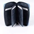 Kyble Leather Card Holder - Blue - Wallets Zengoda Shop online from Artisan Brands