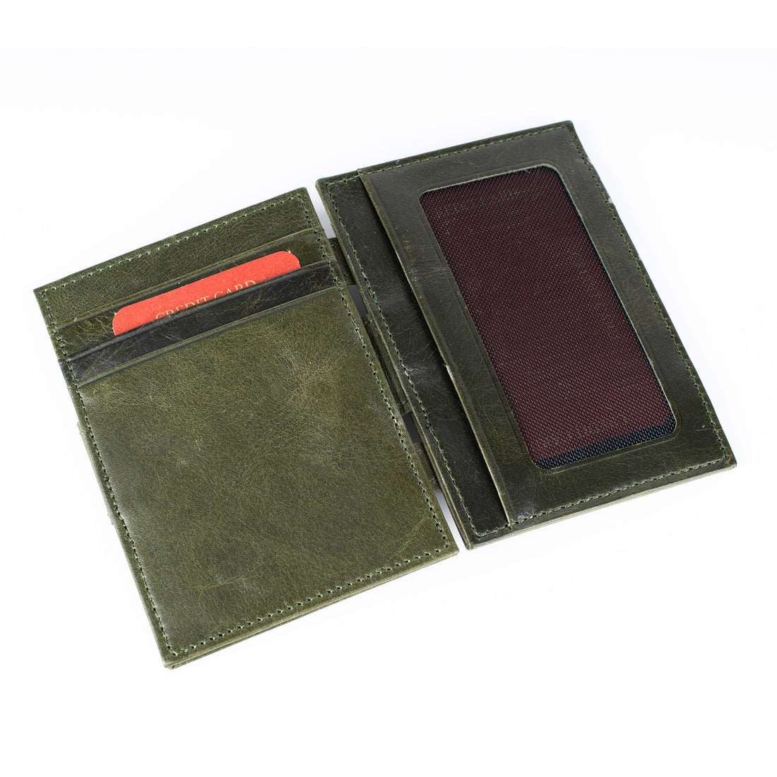 Laodicea Leather Bifold Wallet - Green - Wallets Zengoda Shop online from Artisan Brands