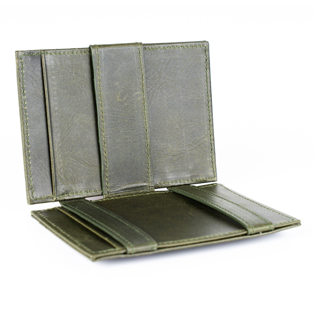 Laodicea Leather Bifold Wallet - Green - Wallets Zengoda Shop online from Artisan Brands