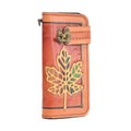 Leather Carved & Crafted Wallet Tulip - Tan - Wallets Zengoda Shop online from Artisan Brands