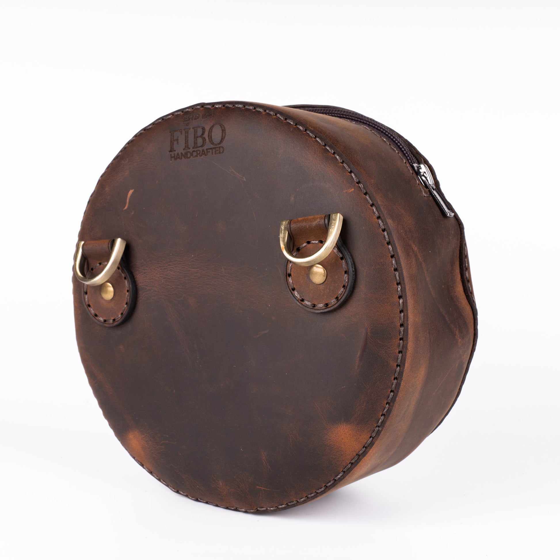 Lebedos Brown Leather Crossbody Bag - Bags Zengoda Shop online from Artisan Brands
