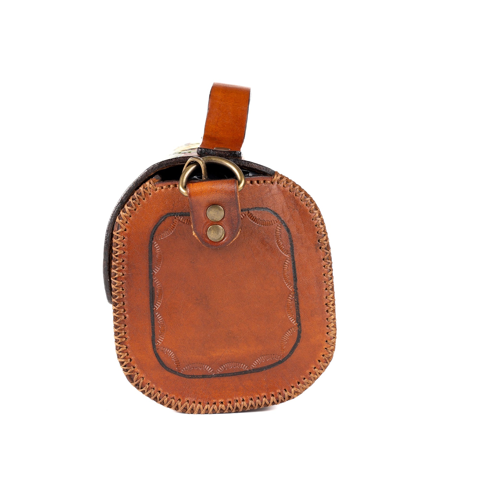 Leila Leather Carved & Crafted Hand Bag - Handbags Zengoda Shop online from Artisan Brands