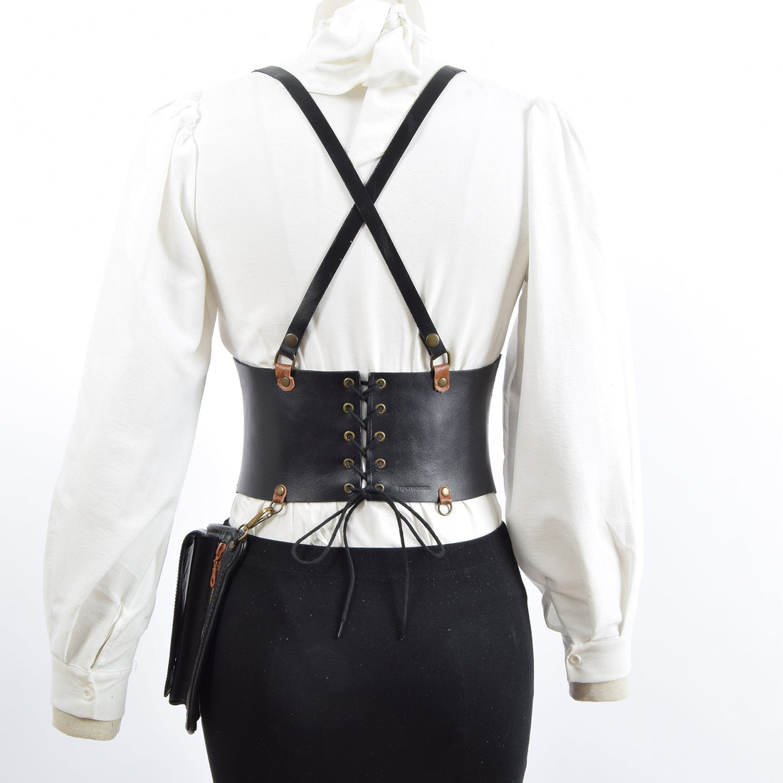 Luna Leather Bag Corset Black - Zengoda Shop online from Artisan Brands