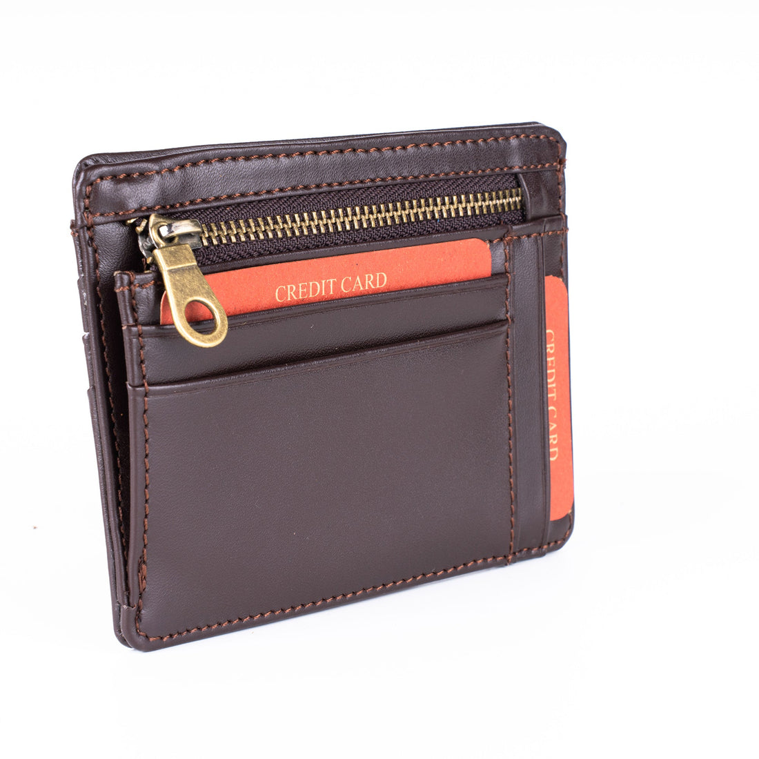 Maximos Brown Leather Card Holder - Wallets Zengoda Shop online from Artisan Brands