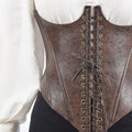 Nora Cropped Leather Bustier Dark Brown - Zengoda Shop online from Artisan Brands