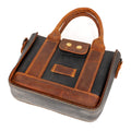 Olympus Black Leather Top Handle Bag - Accessories Zengoda Shop online from Artisan Brands