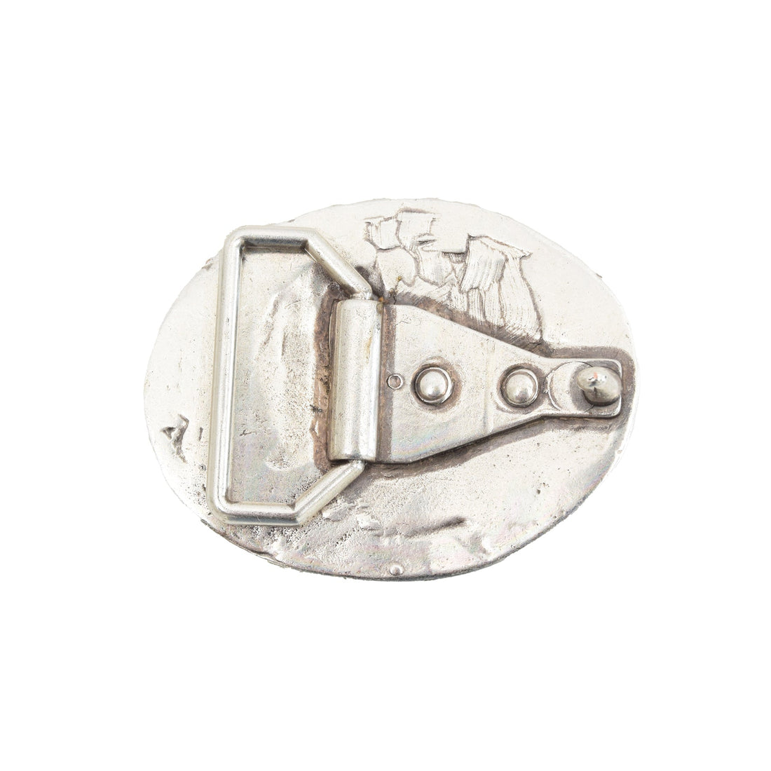 Rousseau Silver Toned Removable Metal Belt Buckle - Buckles Zengoda Shop online from Artisan Brands