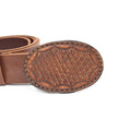 Savannah Chestnut Brown Removable Leather Belt Buckle - Buckles Zengoda Shop online from Artisan Brands