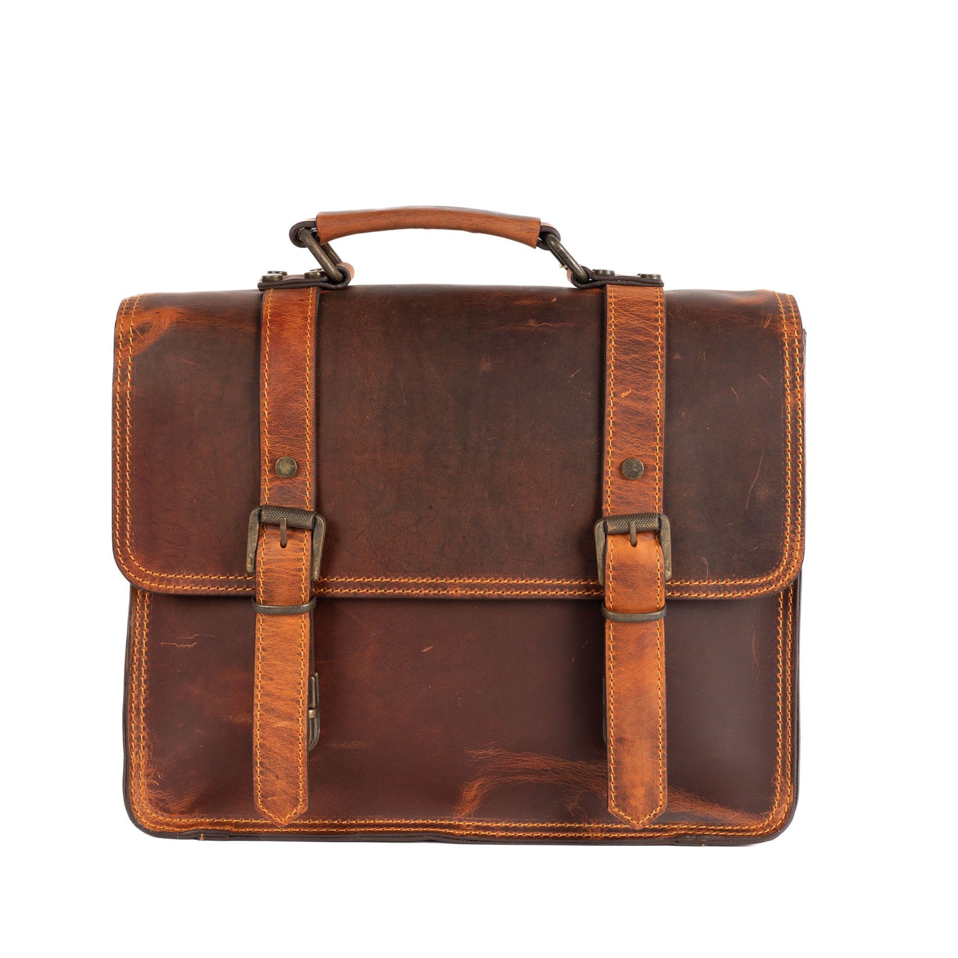 Xantus Leather Messenger Bag - Chestnut Brown - Bags Zengoda Shop online from Artisan Brands
