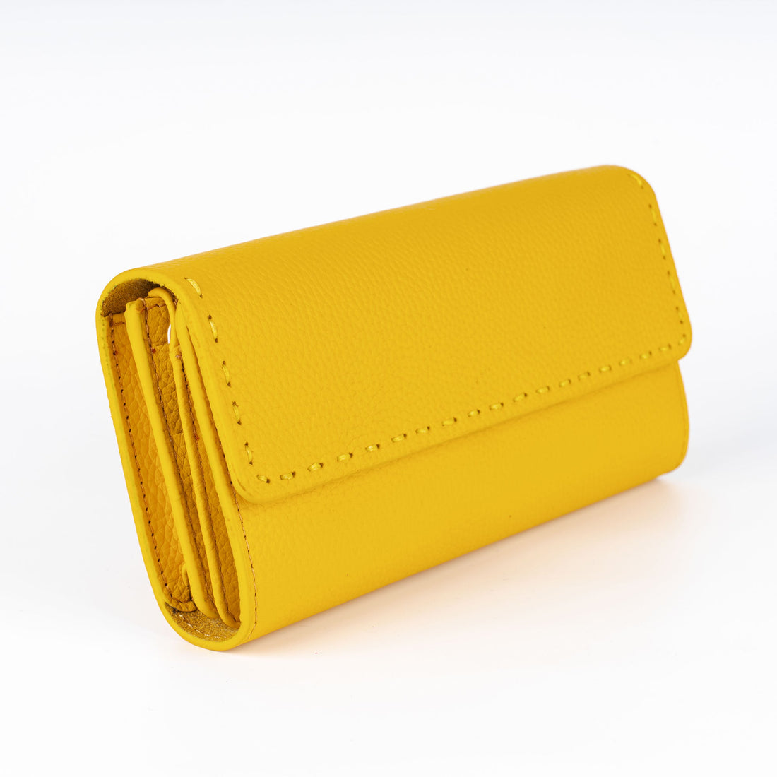 Zahara Women’s Leather Long Wallet - Yellow - Wallets Zengoda Shop online from Artisan Brands