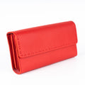 Zahara Women’s Leather Long Wallet - Red - Wallets Zengoda Shop online from Artisan Brands