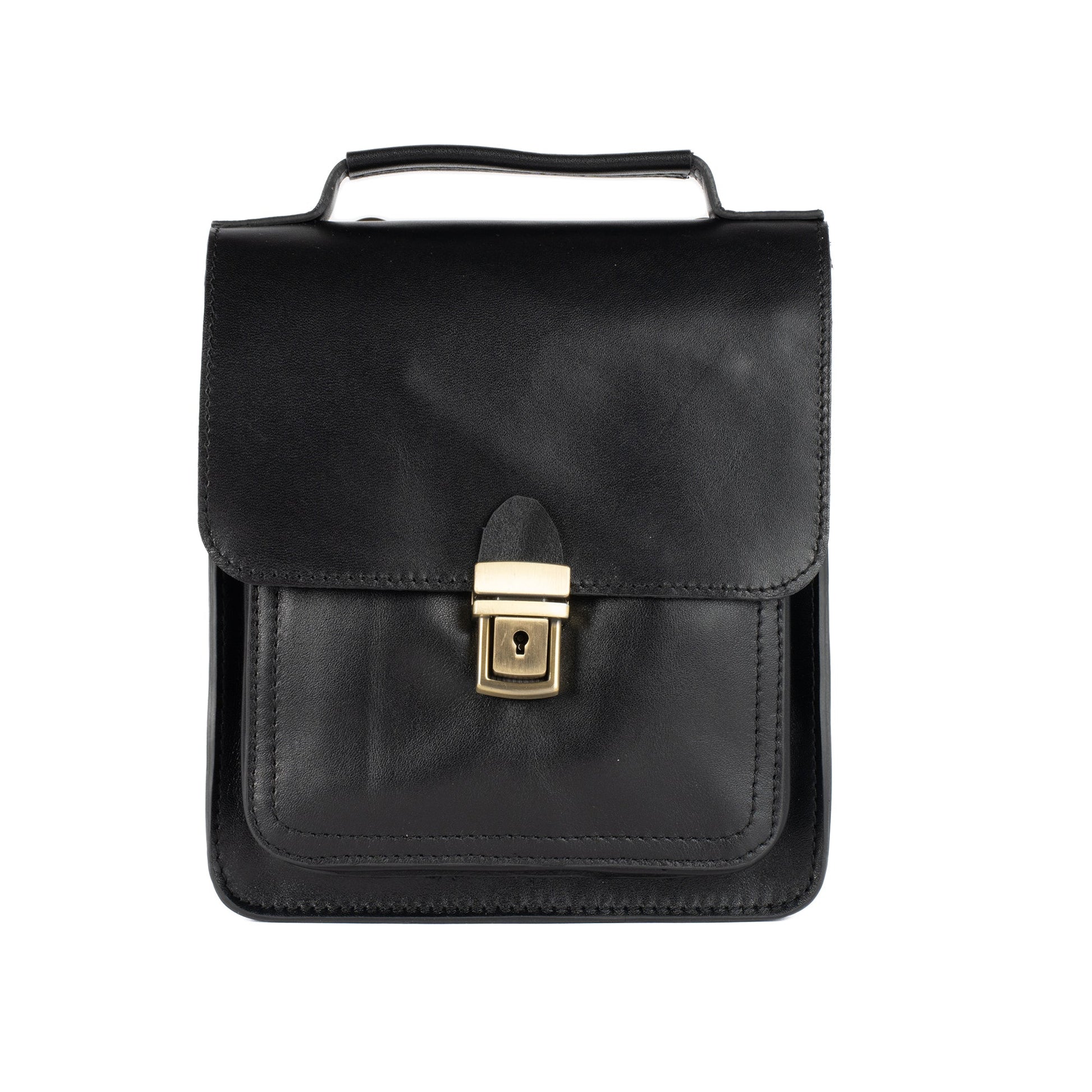 Zephyrion Leather Messenger Bag - Black - Bags Zengoda Shop online from Artisan Brands