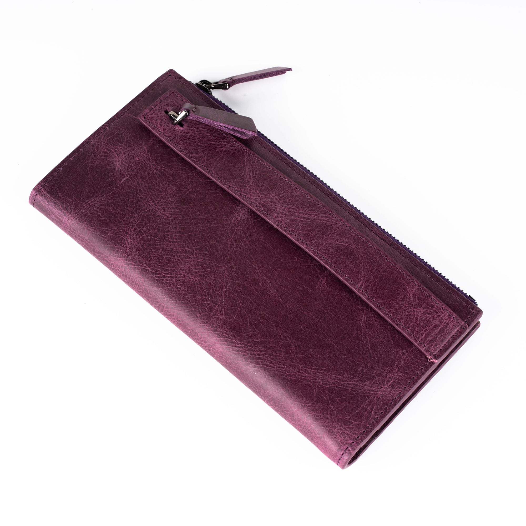 Zhanna Women’s Leather Long Wallet - Burgundy - Wallets Zengoda Shop online from Artisan Brands