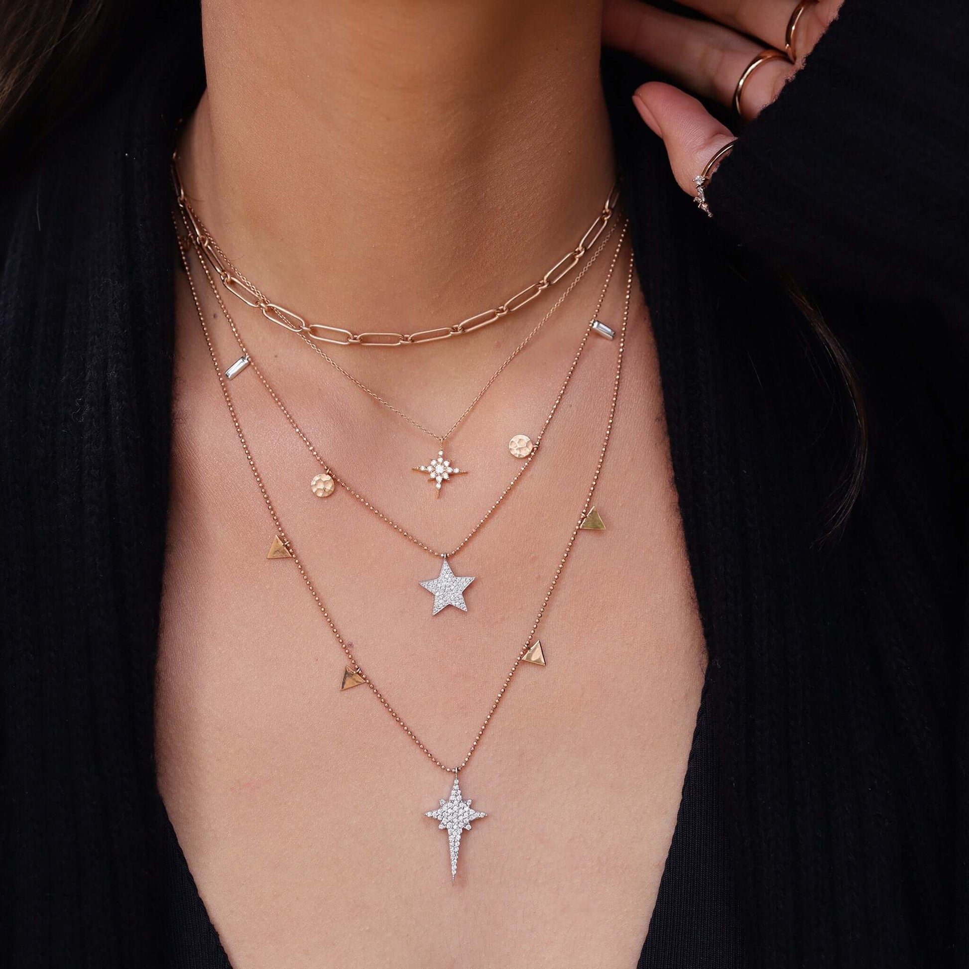Gilda Jewelry Andromeda | Diamond Pendant | 0.18 Cts. | 14K Gold - Rose / 40 - 42 Cm / Diamonds - necklace Zengoda Shop
