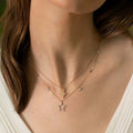 Gilda Jewelry Andromeda | Diamond Pendant | 0.18 Cts. | 14K Gold - Rose / 40 - 42 Cm / Diamonds - necklace Zengoda Shop