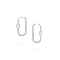 Gilda Jewelry Baguette Hoops | Medium Diamond Earrings | 0.48 Cts. | 14K Gold - White / Pair / Diamonds - earring