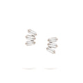 Gilda Jewelry Baguette Studs | Diamond Earrings | 14K Gold - White / Pair: 0.12 Cts. | Cut - earrings Zengoda Shop