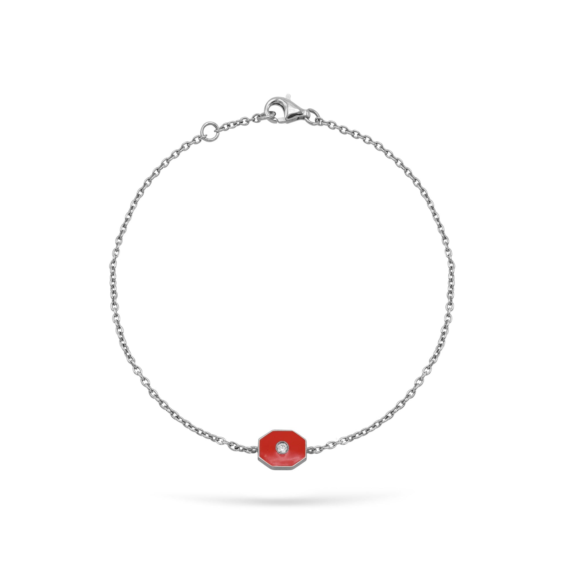 Gilda Jewelry Bonbons | Diamond Bracelet | 0.04 Cts. | 14K Gold - White / 18 cm / Diamonds - bracelet Zengoda Shop