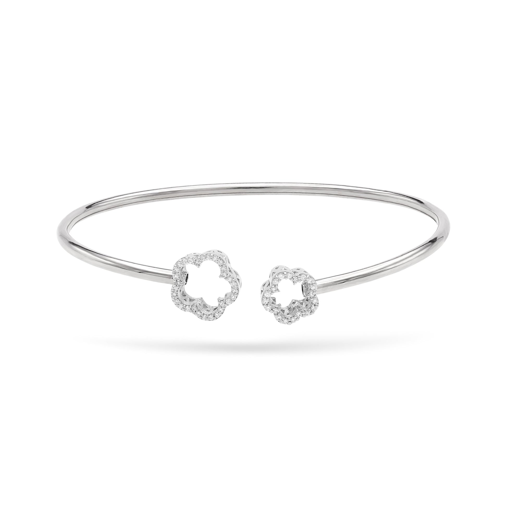 Jewelry Cuffs | Diamond Cuff Bracelet | 0.14 Cts. | 18K Gold - White / 17 / Diamonds - bracelet Zengoda Shop