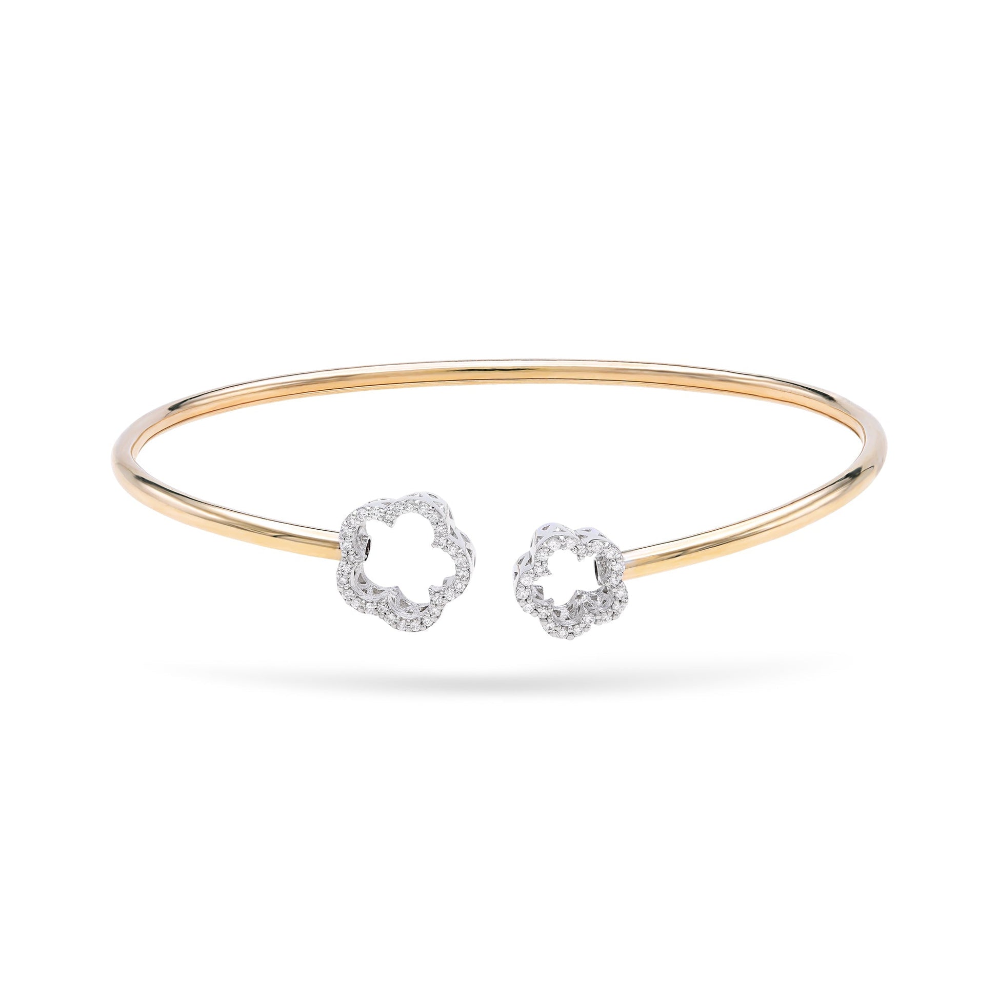 Jewelry Cuffs | Diamond Cuff Bracelet | 0.14 Cts. | 18K Gold - Yellow / 17 / Diamonds - bracelet Zengoda Shop
