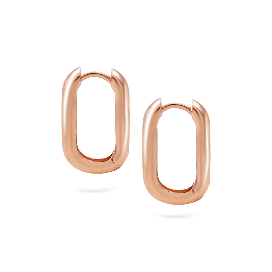 Jewelry Curved Goldens Hoops | Large Gold Earrings | 14K - Rose / Pair - earrings Zengoda Shop online from