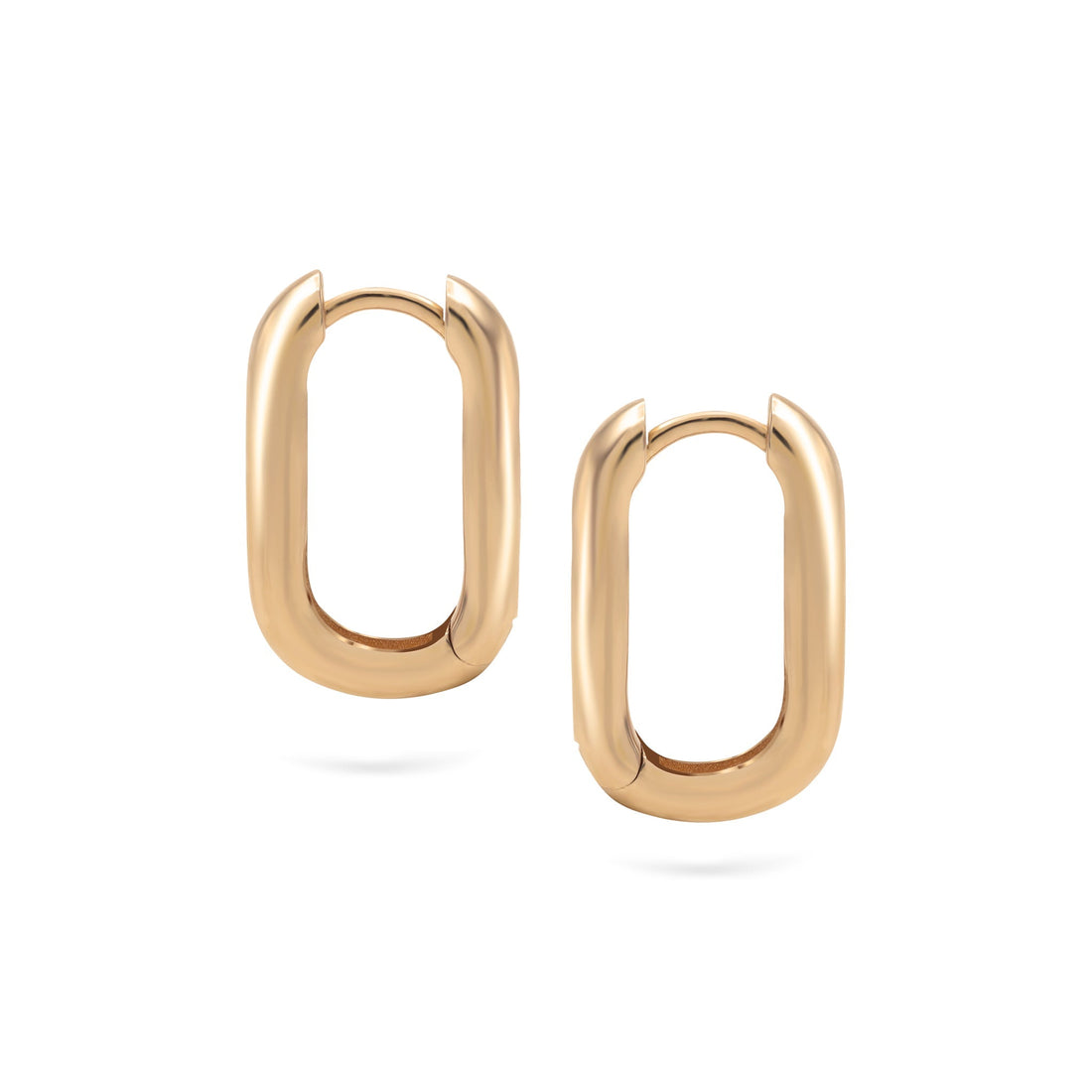 Jewelry Curved Goldens Hoops | Large Gold Earrings | 14K - Rose / Pair - earrings Zengoda Shop online from