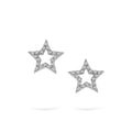 Jewelry Cute Stars | Diamond Earrings | 0.17 Cts. | 14K Gold - White / Pair: | Round Cut - earring Zengoda Shop