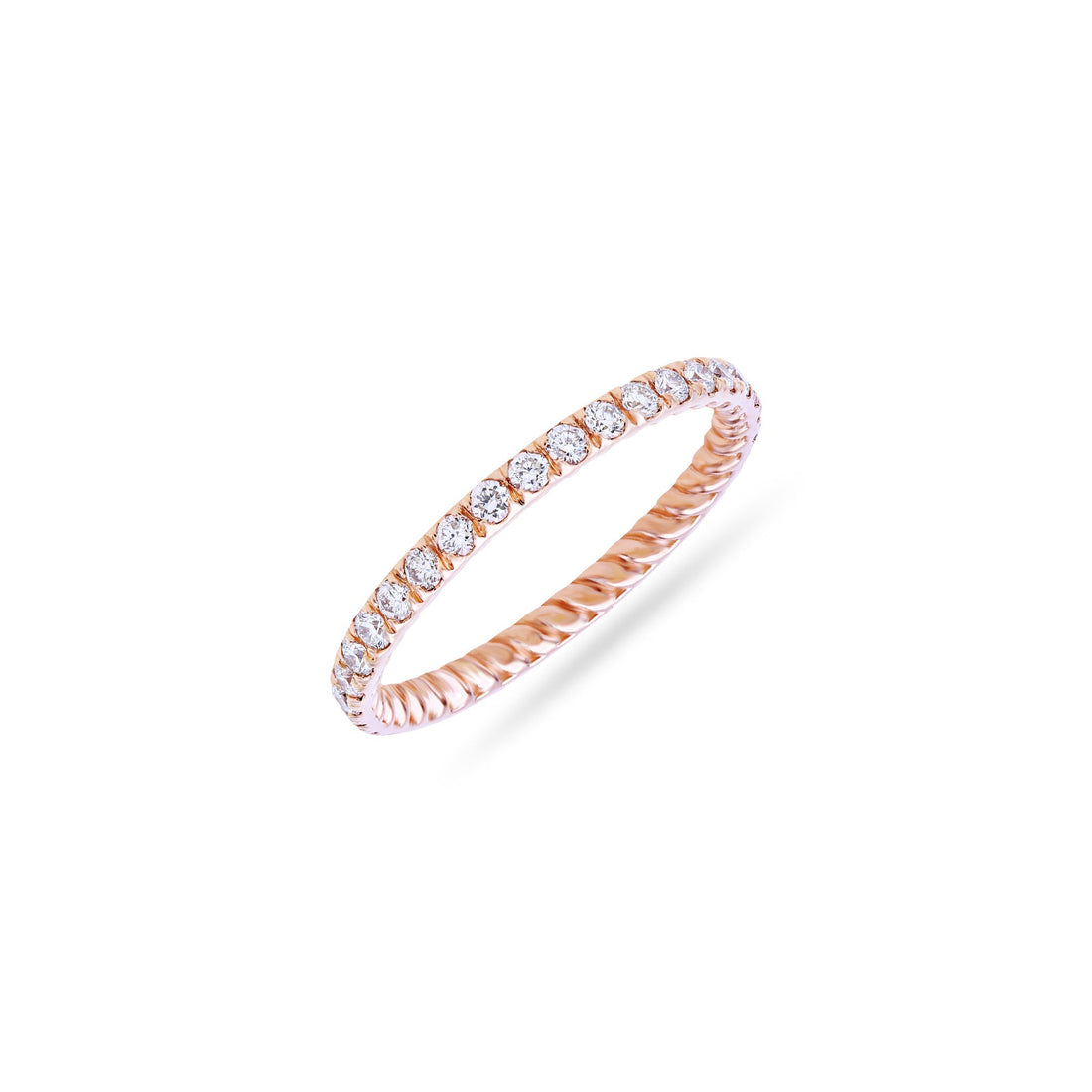 Jewelry Eternity Bands | Diamond Engagement Ring | 0.56 Cts. | 14K Gold - Rose / 6 / Diamonds - ring Zengoda Shop
