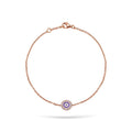 Jewelry Evil Eye | Diamond Bracelet | 0.12 Cts. | 14K Gold - Rose / 18 cm / Diamonds - bracelet Zengoda Shop