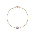 Jewelry Evil Eye | Diamond Bracelet | 0.12 Cts. | 14K Gold - Yellow / 18 cm / Diamonds - bracelet Zengoda Shop