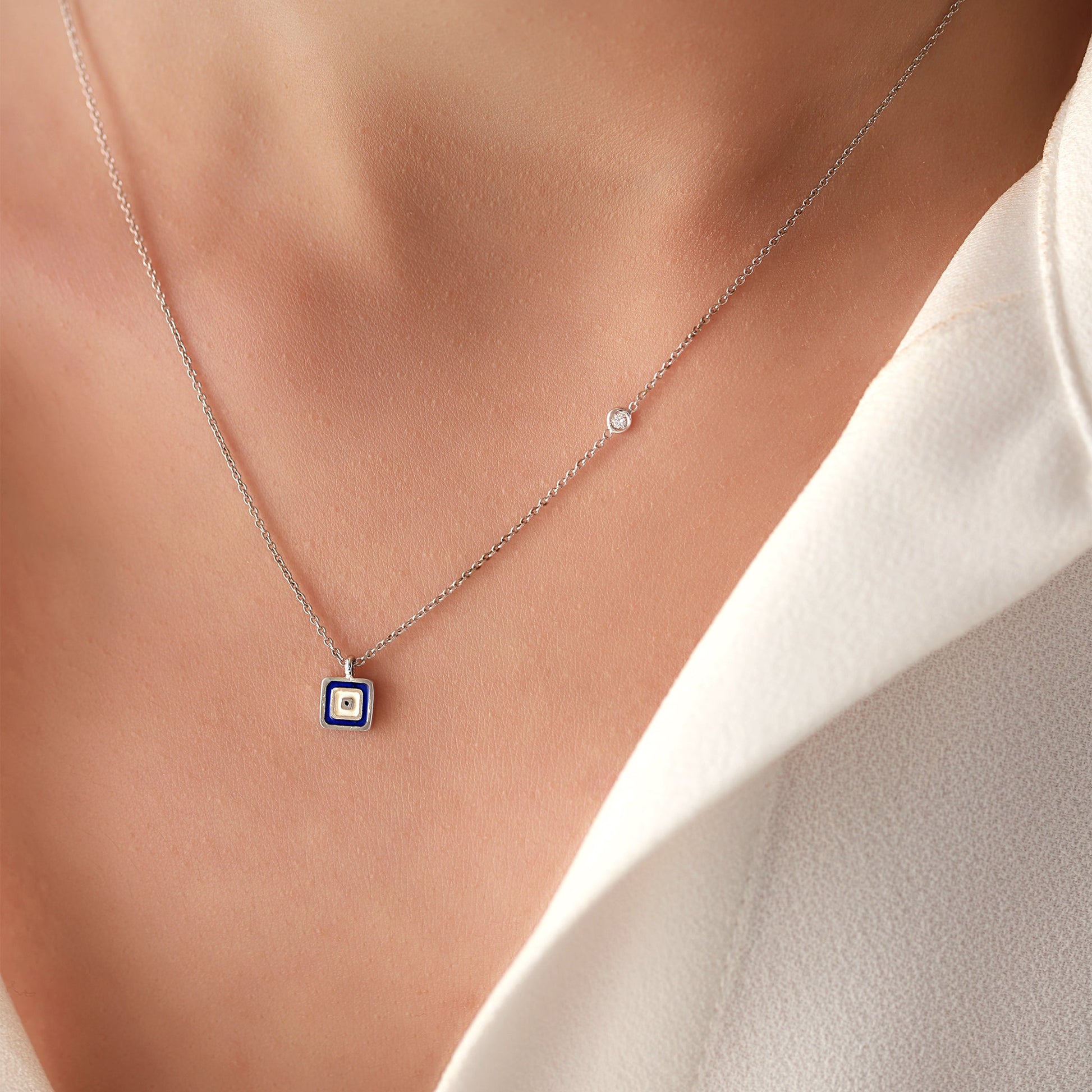 Jewelry Evil Eye | Diamond Pendant | 0.02 Cts. | 14K Gold - necklace Zengoda Shop online from Artisan Brands