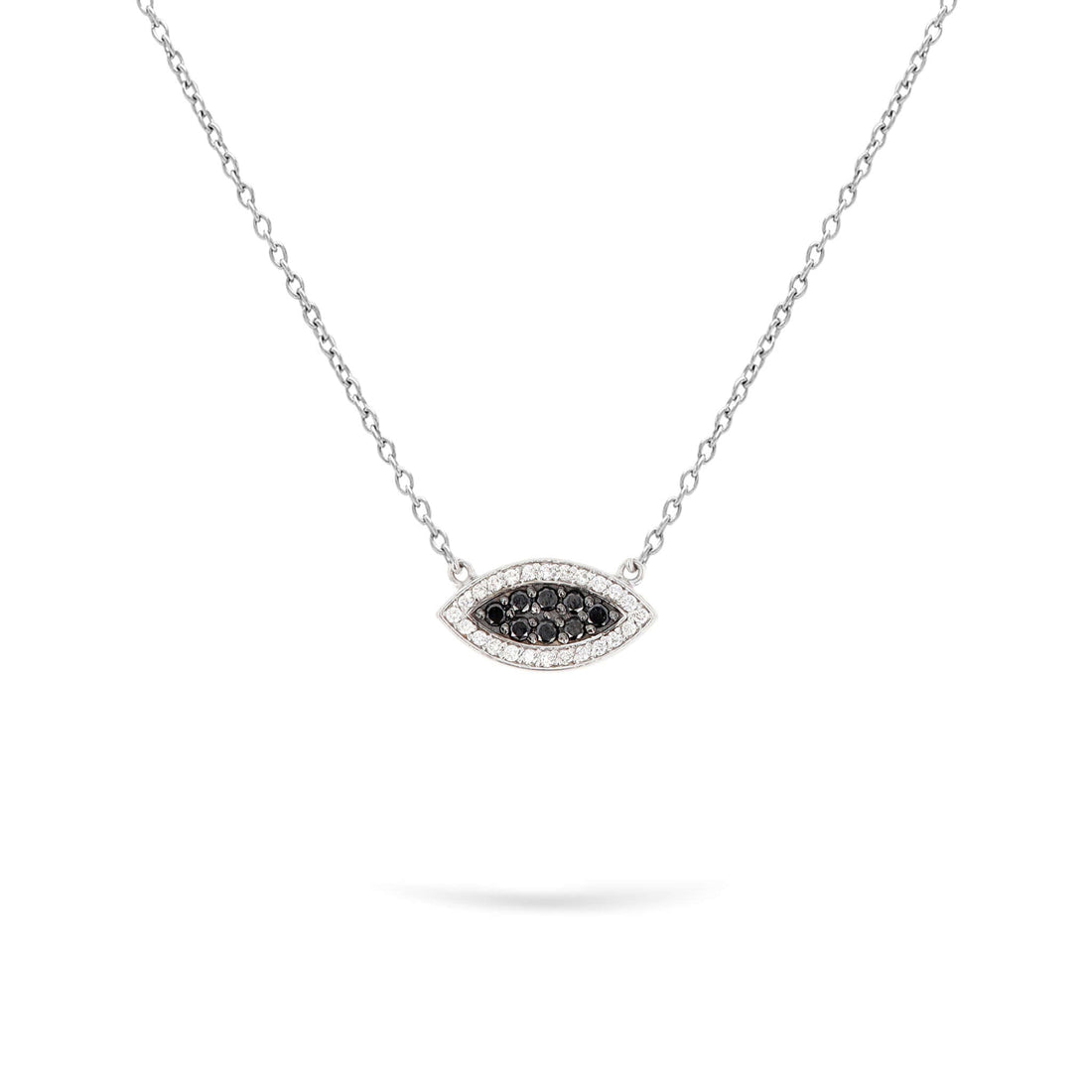 Jewelry Evil Eye | Diamond Pendant | 0.17 Cts. | 14K Gold - White / 40 - 42 Cm / Diamonds - necklace Zengoda Shop