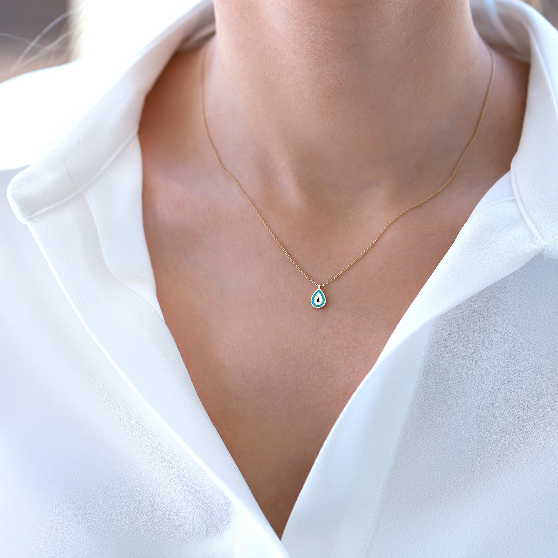 Jewelry Evil Eye | Gold Pendant | 14K - necklace Zengoda Shop online from Artisan Brands