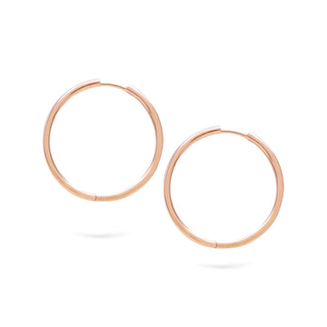 Jewelry ’s Classic Hoops | Gold Earrings | 14K - Rose / 3 cm Pair - earrings Zengoda Shop online from