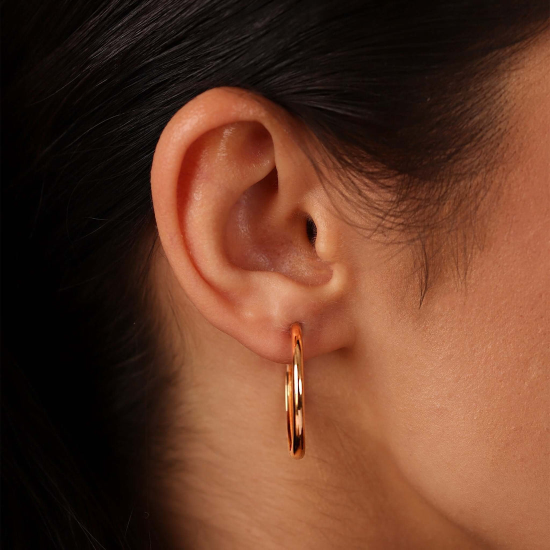 Jewelry ’s Classic Hoops | Gold Earrings | 14K - Rose / 3 cm Pair - earrings Zengoda Shop online from