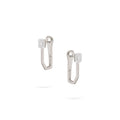 Jewelry Goldens Diamond Hoops | Earrings | 0.14 Cts. | 14K Gold - White / Pair / Diamonds - earring Zengoda Shop