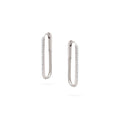 Jewelry Goldens Hoops | Large Diamond Earrings | 0.2 Cts. | 14K Gold - White / Pair / Diamonds - earring Zengoda