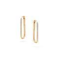 Jewelry Goldens Hoops | Large Diamond Earrings | 0.2 Cts. | 14K Gold - Yellow / Pair / Diamonds - earring Zengoda