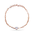 Jewelry Hearts | Diamond Bracelet | 0.20 Cts. | 14K Gold - Rose / 18 cm / 0.2 Diamonds - bracelet Zengoda Shop